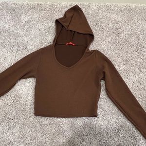 3/$20 🛍️ Women’s Brown Crop Hoodie Size L